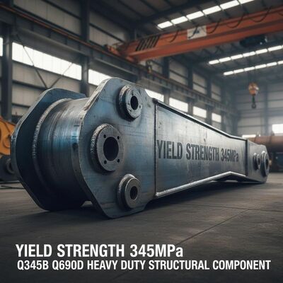 उपज शक्ति 345MPa खुदाई बूम स्टिक Q345B Q690D पृथ्वी चलाने वाली मशीनों के लिए भारी शुल्क संरचनात्मक घटक
