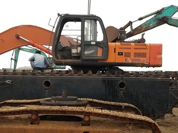Dredging Works Amphibious Pontoon ,  Undercarriage Parts With Spud Pile
