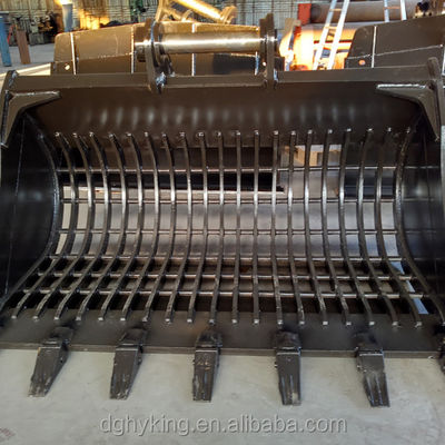 High Performance Wide Skeleton Sieve Bucket for Komatsu PC200 Excavator - 20 Ton Capacity, 1.55m³ Volume, Q345/Q460/NM360/NM400/WH60/Hardox400 Material