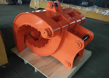 Mechanical Excavator Rotating Grapple , Excavator Rock Grapple High Performance